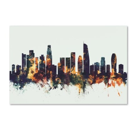 Trademark Fine Art Michael Tompsett 'Los Angeles California Skyline V' Canvas Art, 12x19 MT01288-C1219GG